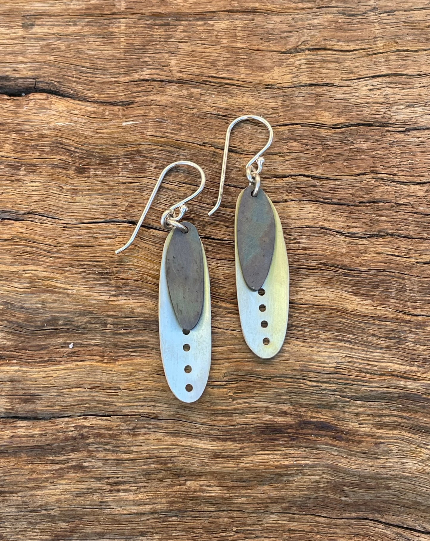 Silver Ellipsis Earrings