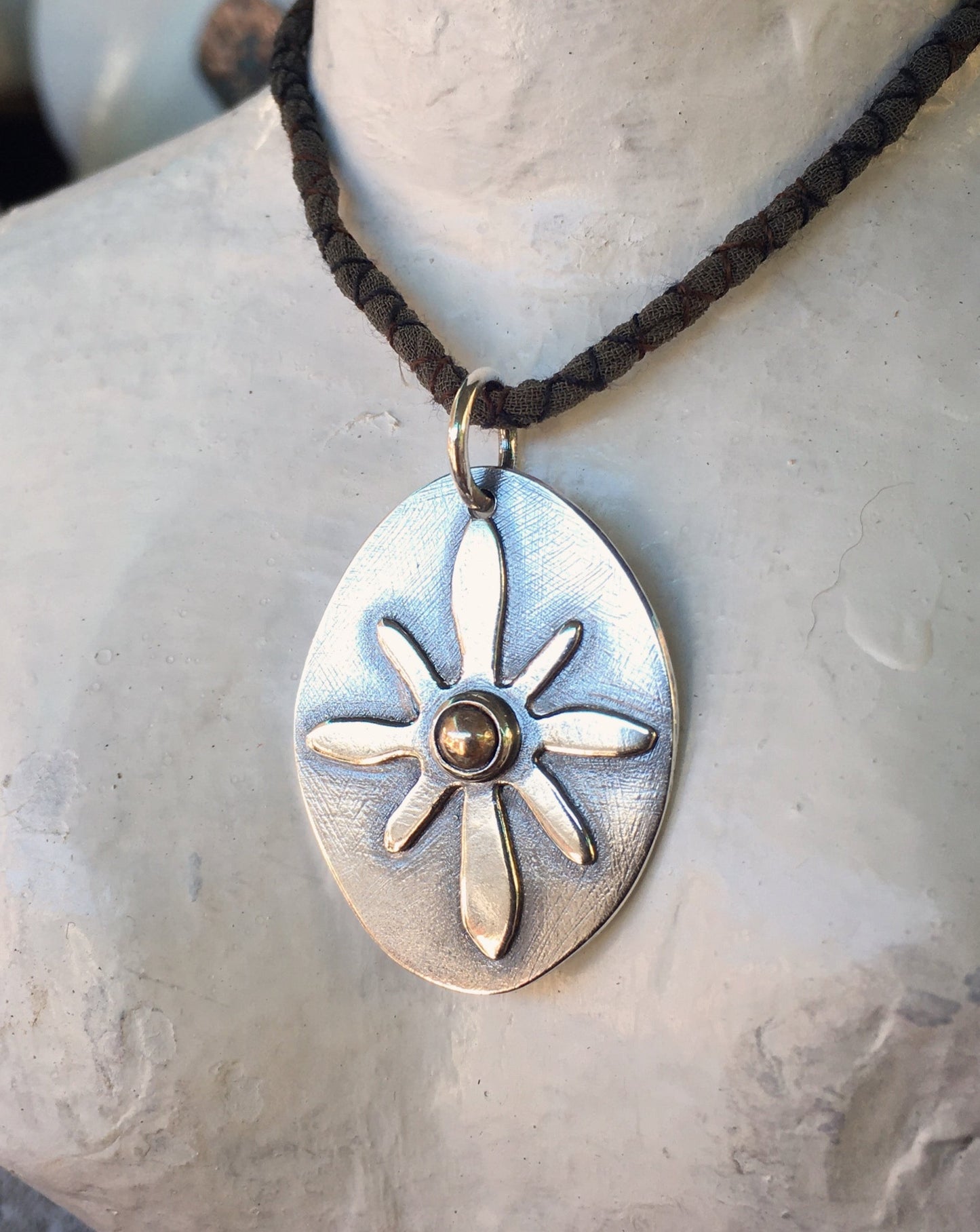 Star Pendant with gold ball