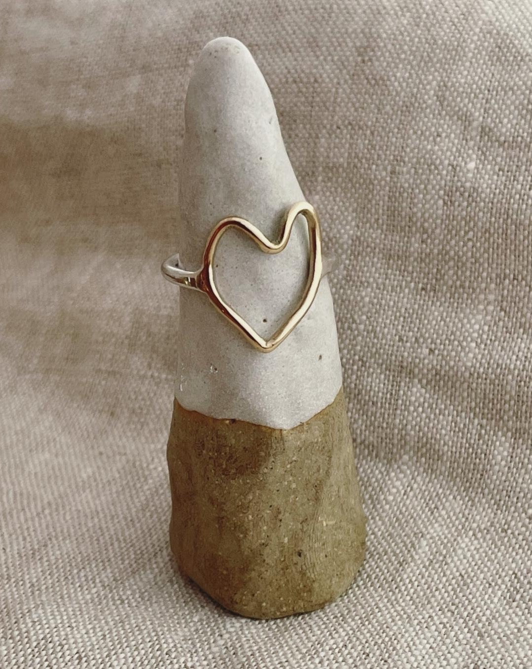 Gold Hear Rings