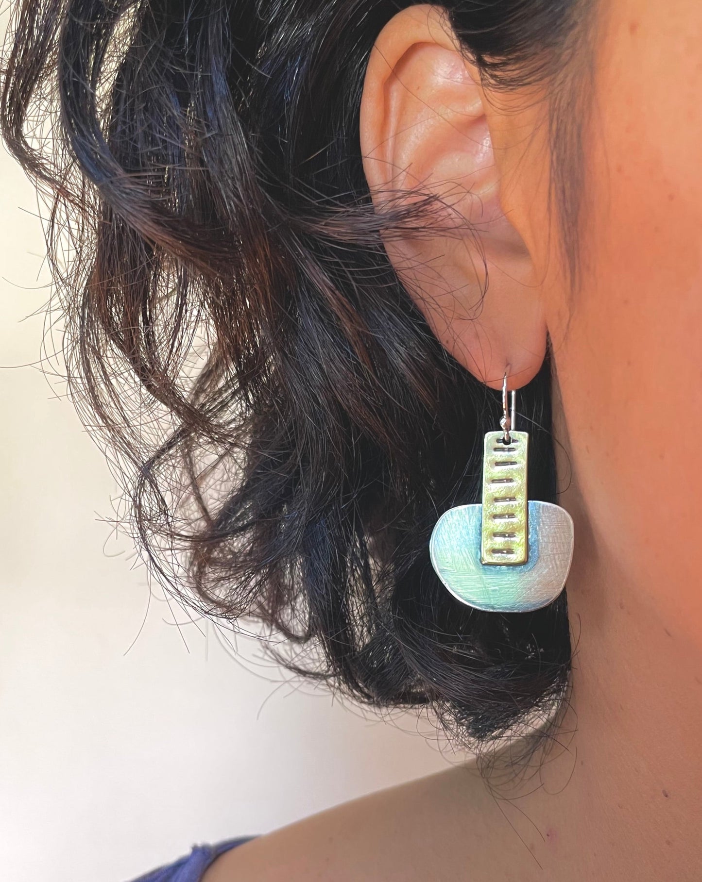 Silver×Brass Chochin Earrings