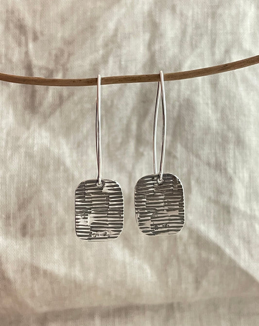 Sterling Silver Stripe Earrings