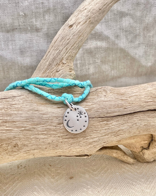 Moon with Stars charm