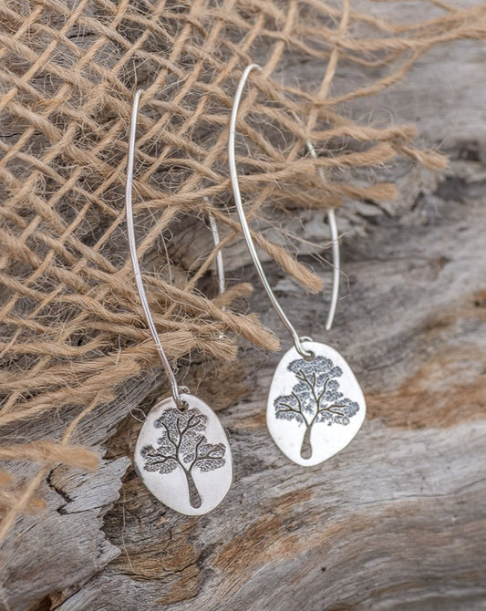 Oval Tree Earrings