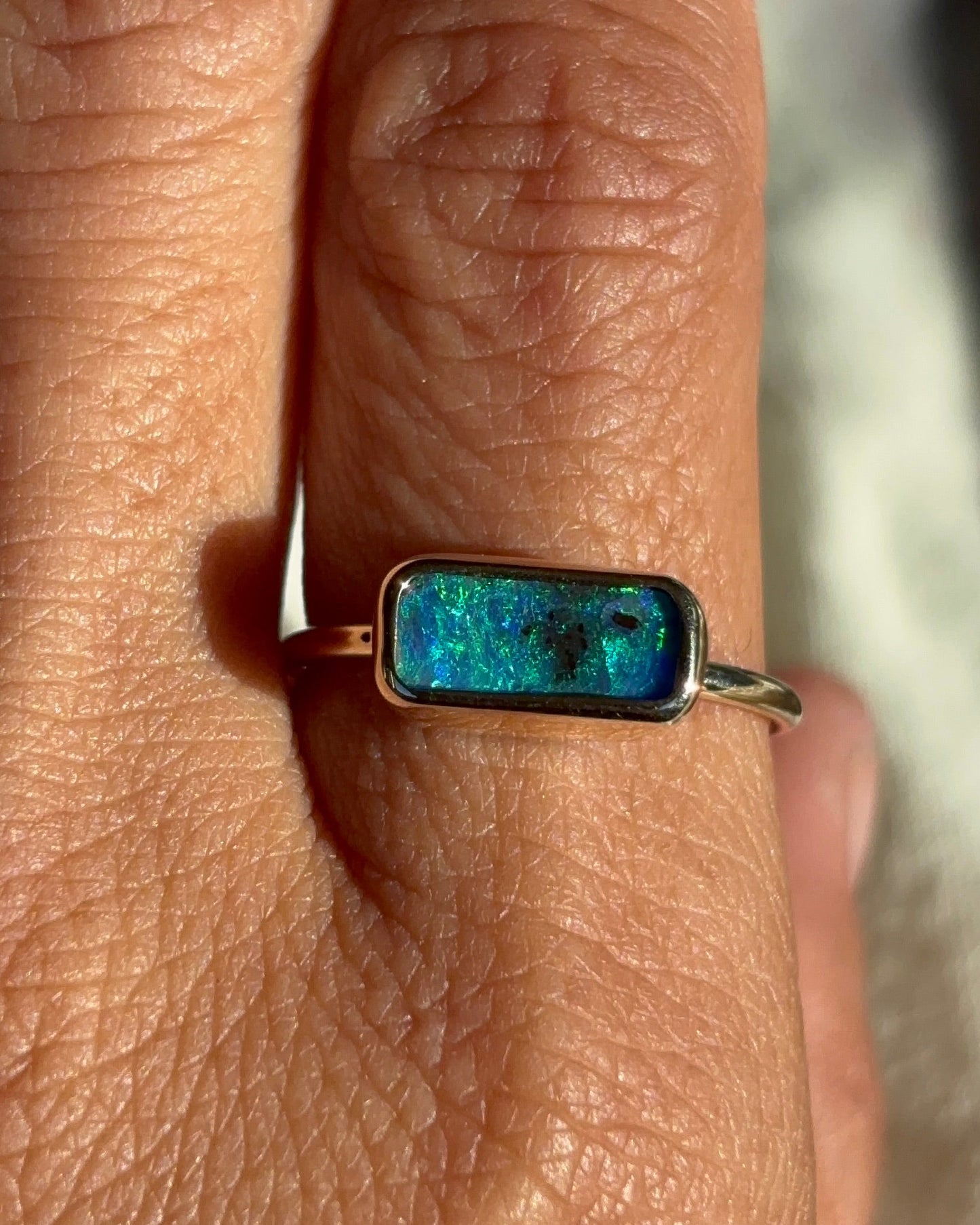 Ocean Glow Opal Ring
