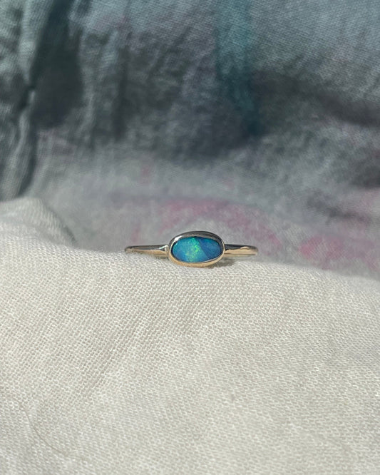 Blue opal ring