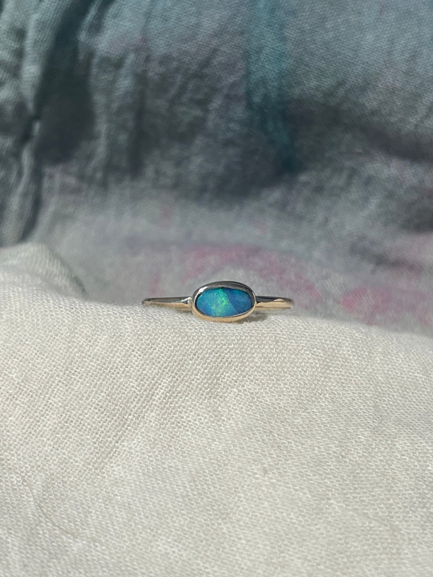 Azure Glow Opal Ring