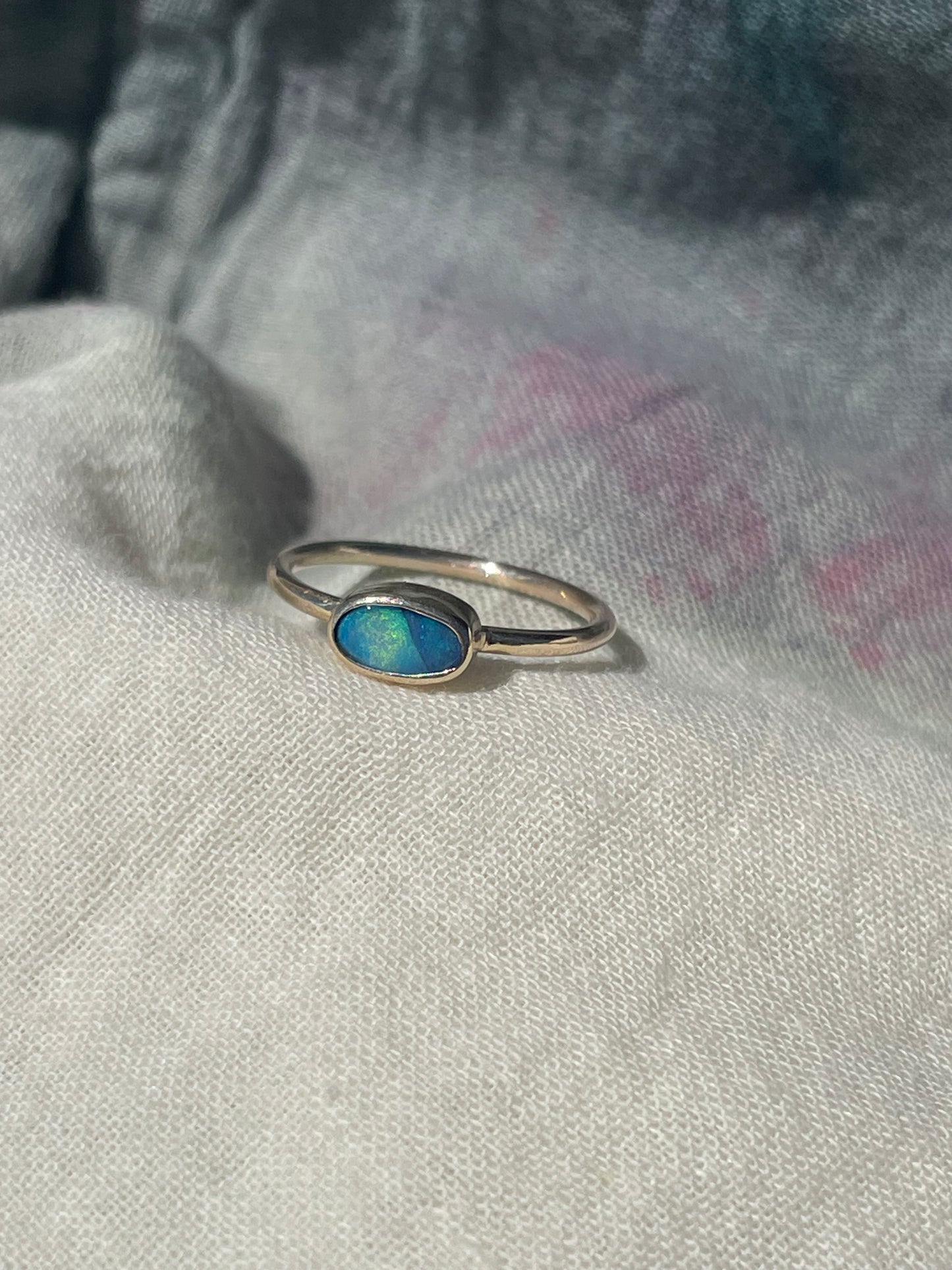 Azure Glow Opal Ring