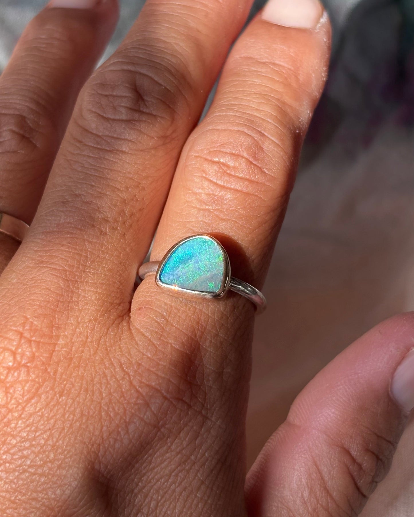 Ethereal Sky Opal Ring