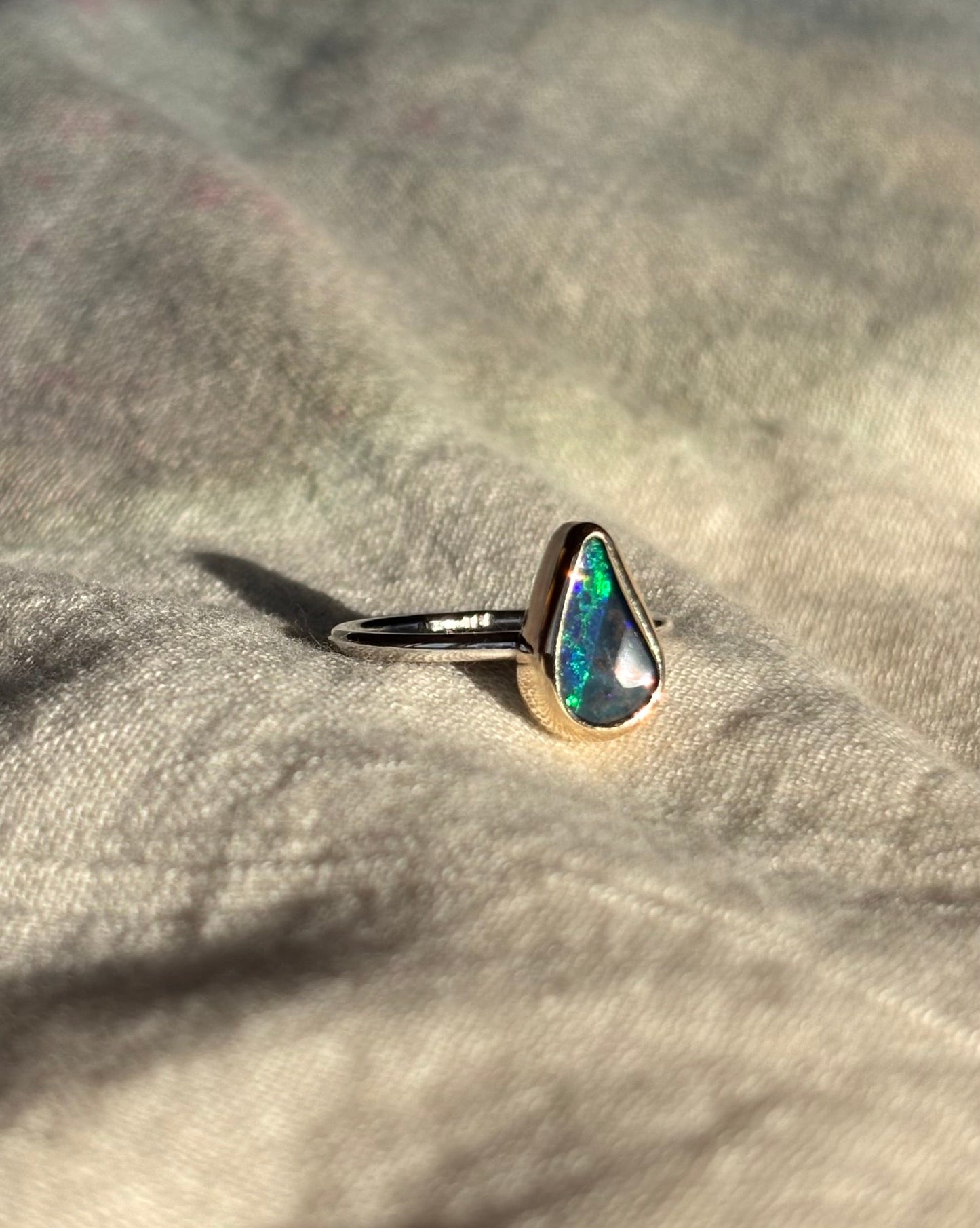 Rain Drop Opal Ring
