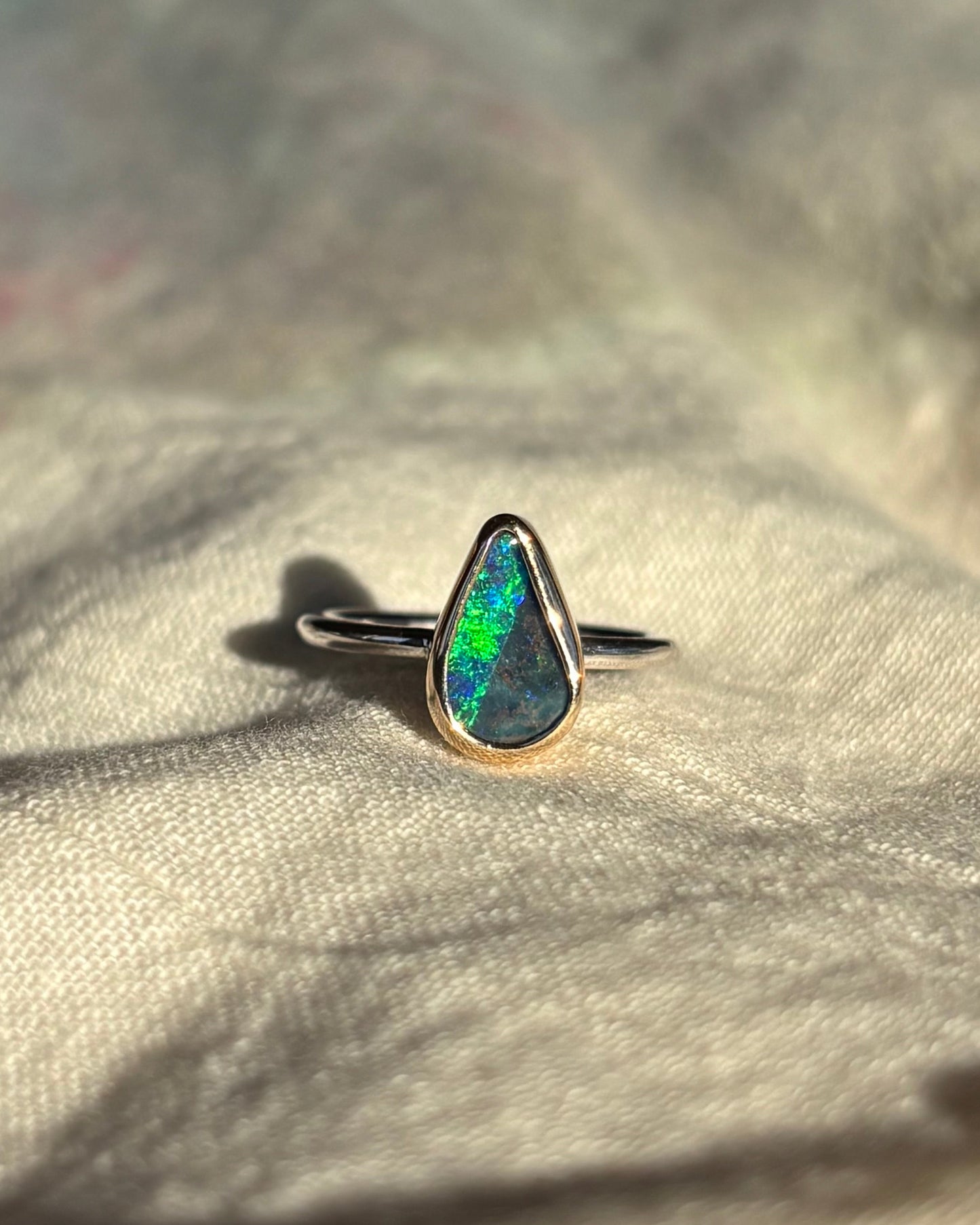 Rain Drop Opal Ring