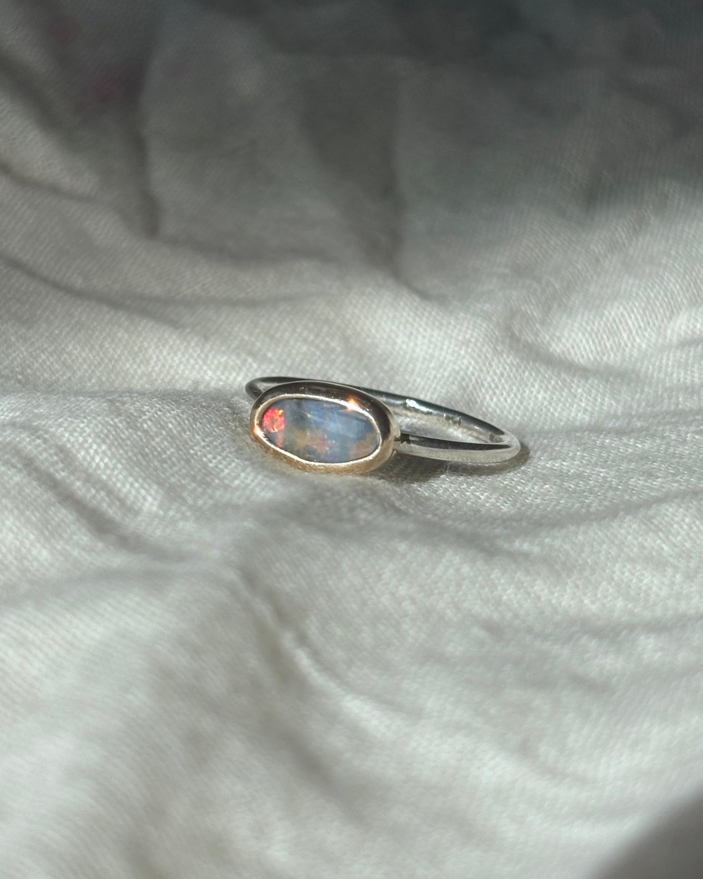 Sunset Fire Opal Ring