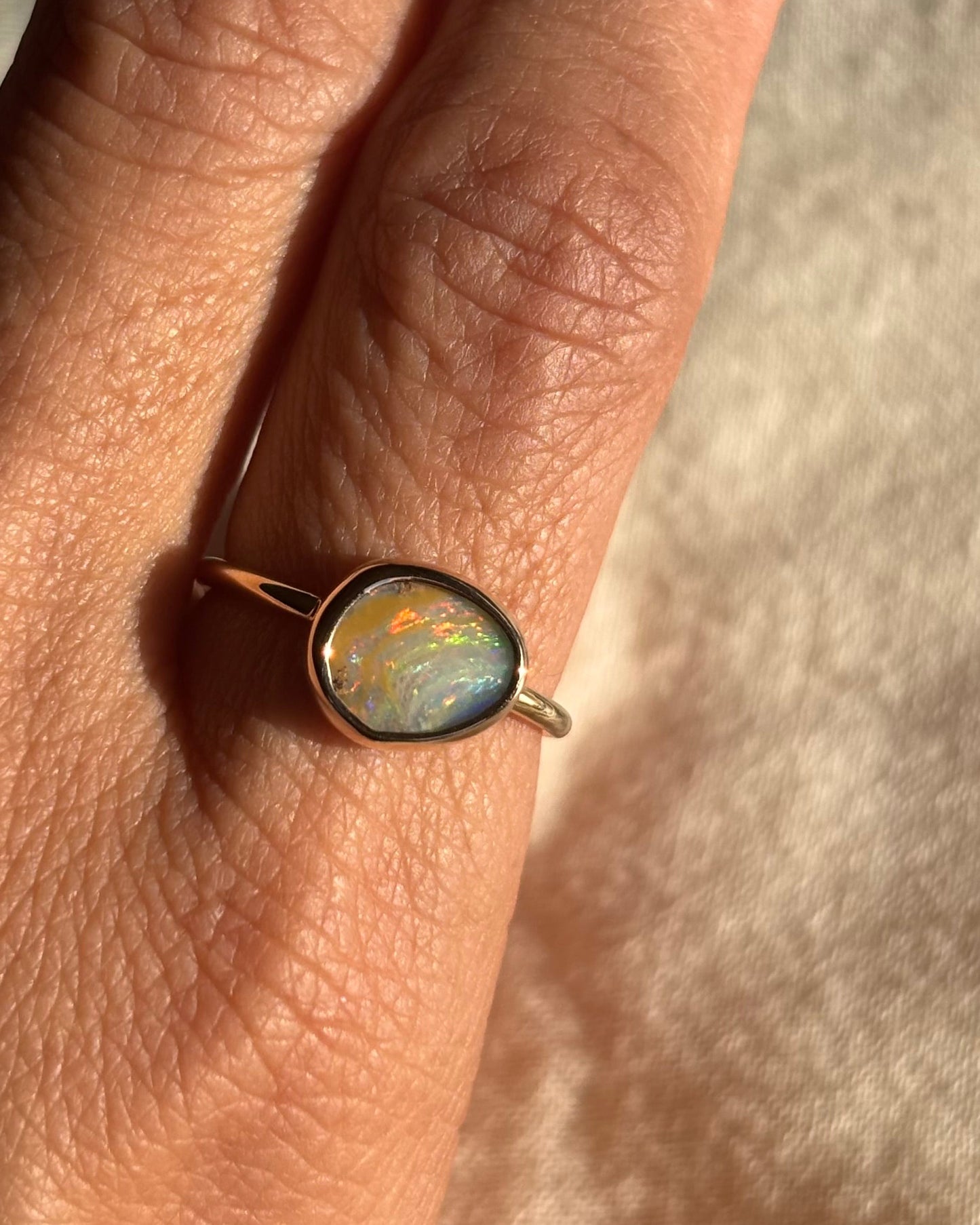 The Sunlit Opal Ring