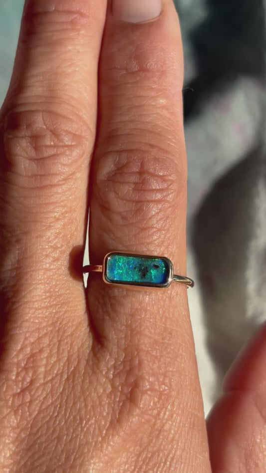 Ocean Glow Opal Ring