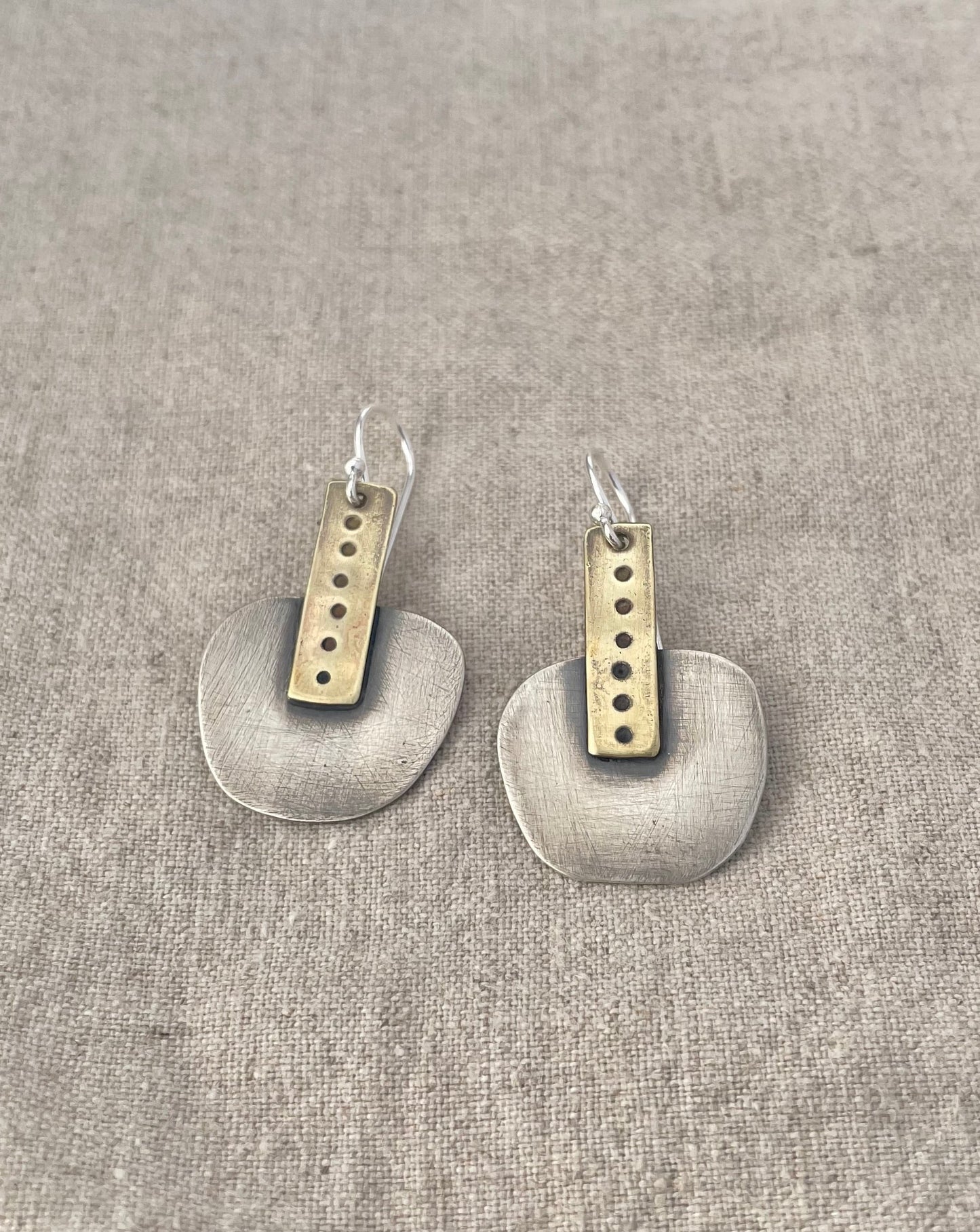 Silver×Brass Chochin Earrings
